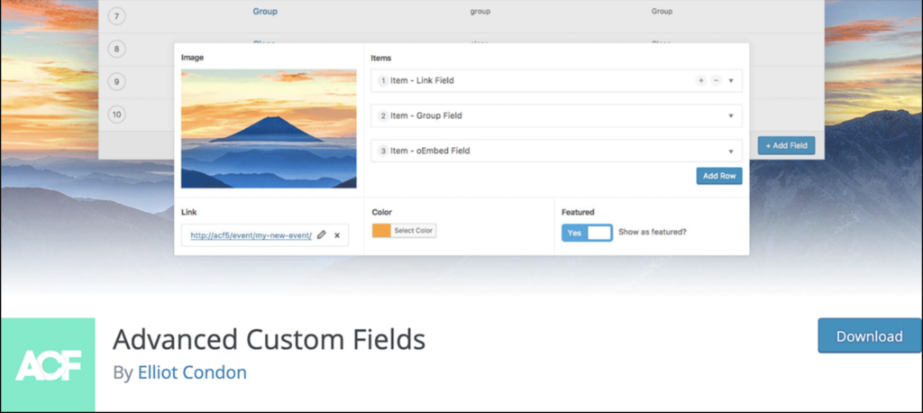 Advanced custom fields